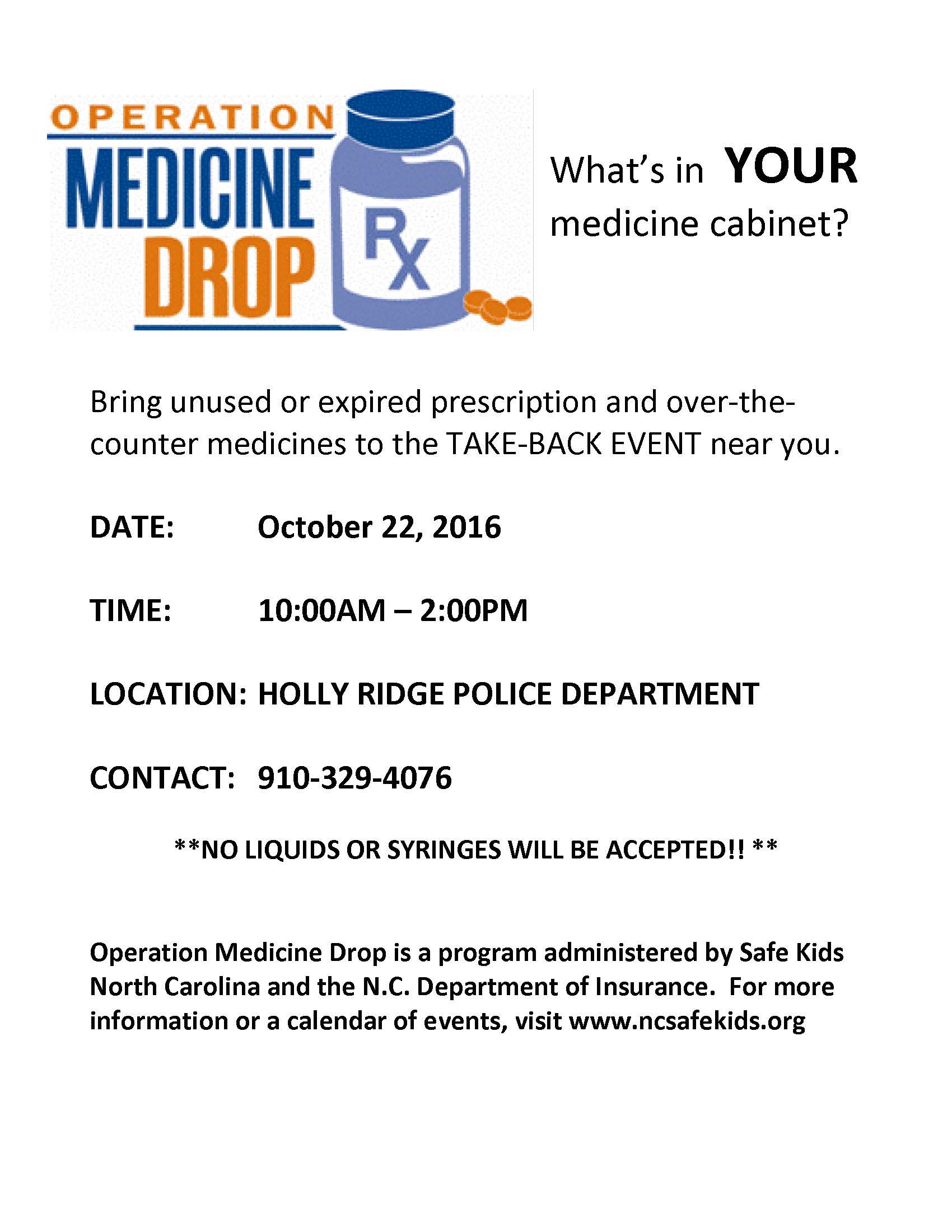 Operation Medicine Drop October 2016